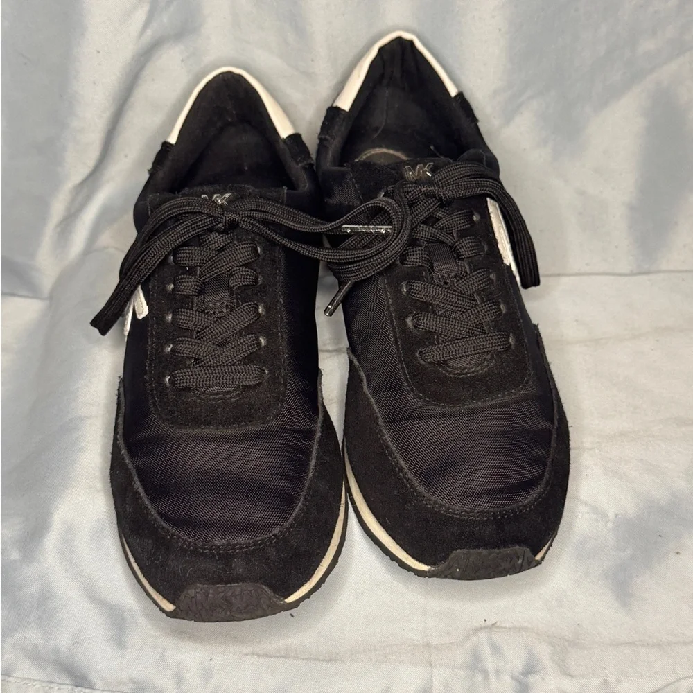 Michael Kors Black Nylon Suede Sneakers – Size 7M / 37